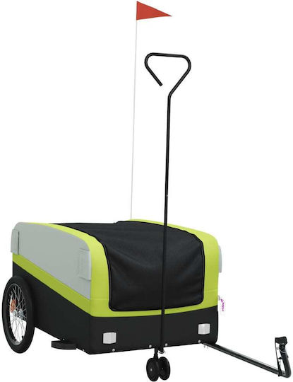 Vidaxl Remorcă Pentru Bicicletă Negru Verde 45 Kg Fier