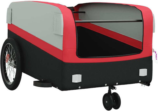 Vidaxl Bicycle Trailer Black Red 45 Kg Iron