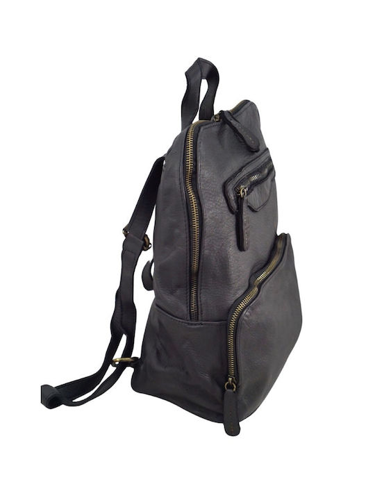 Mybag Leder Damen Tasche Rucksack Schwarz