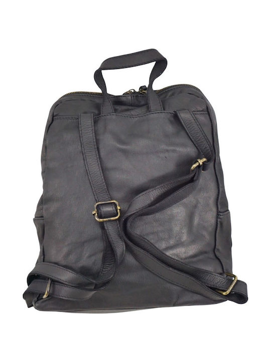 Leather Women's Bag Backpack Black