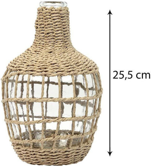 Декоративна ваза Стъкло Прозрачен 18x16x25.5см 1бр
