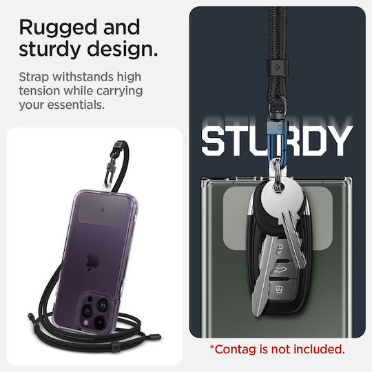 Spigen Λουράκι Λαιμού για Κινητά Μαύρο