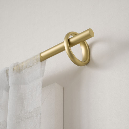 Umbra Πτυσσόμενο Μεταλλικό Κουρτινόξυλο Ringlet Μονό Φ25mm 107-305εκ. Χρυσό