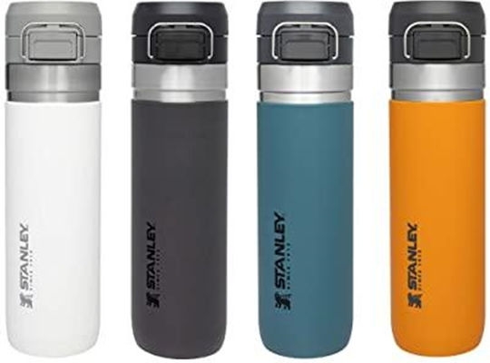 Stanley Go Quick Flip Bottle Thermos Stainless Steel BPA Free 710ml Yellow-orange with Handle