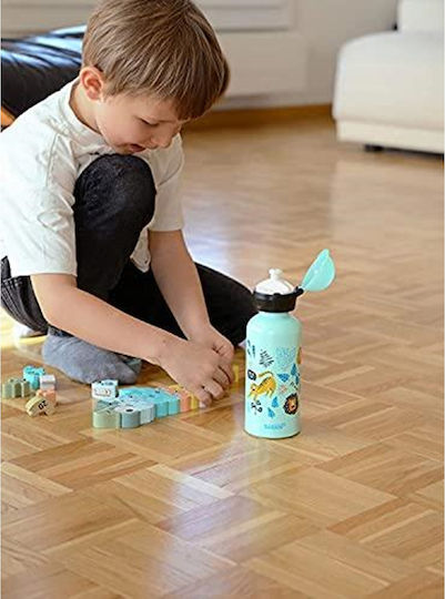 Sigg Jungle Kids Water Bottle Aluminium with Straw Non Spill 0.4ml (Various Designs/Colours)