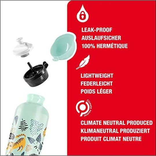 Sigg Jungle Kids Water Bottle Aluminium with Straw Non Spill 0.4ml (Various Designs/Colours)