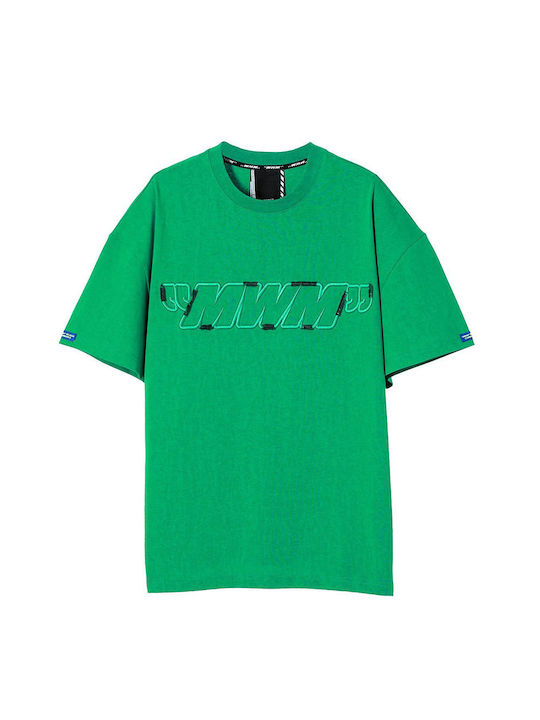 Mod Wave Movement Men's Short Sleeve Blouse Green