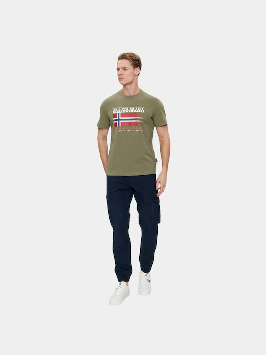 Napapijri Herren Kurzarmshirt Green