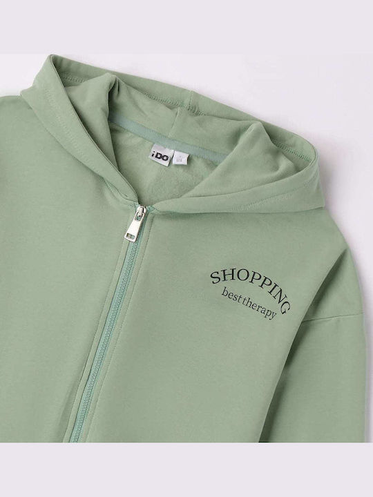 Kinder-Sweatshirtjacke khaki