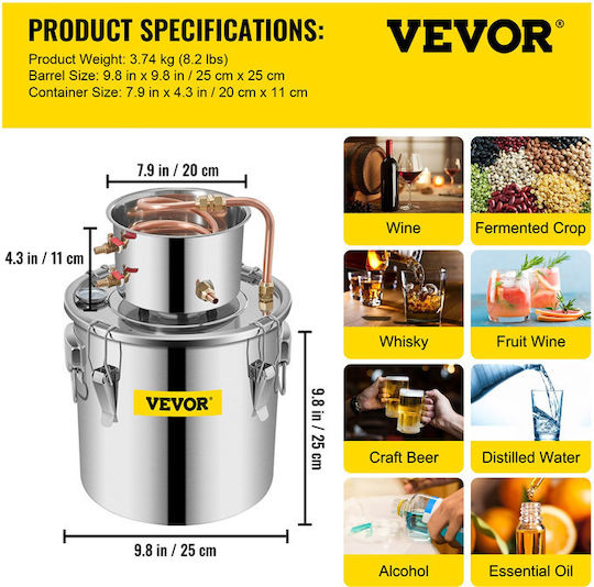 Vevor Αποστακτήρας 11.4lt