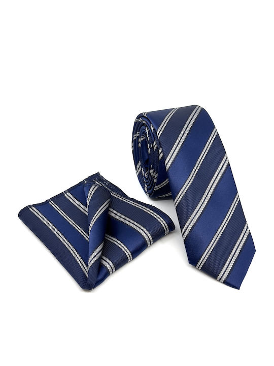 Legend Accessories Сет Мъжки Крават Отпечатани в Син Цвят