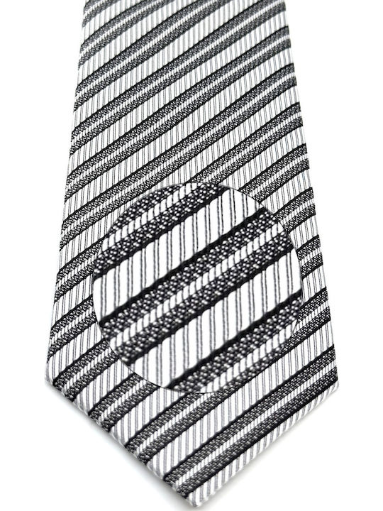 Legend Accessories Männer Krawatten Seide mit Muster in Silber Farbe