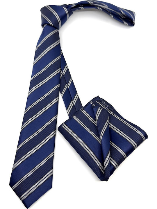 Legend Accessories Сет Мъжки Крават Отпечатани в Син Цвят