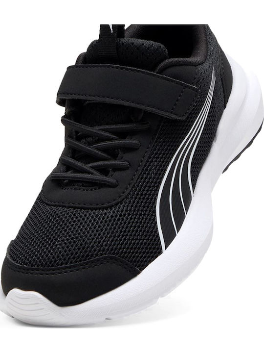 Kruz Track Kids Sneakers with Scratch Black