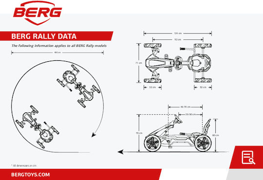 Rally Go Kart Μονοθέσιο με Πετάλι Τύπου Πράσινο για 4+ Ετών