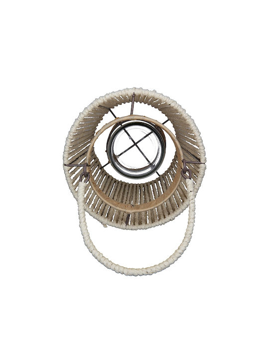 ArteLibre Laterne Korbweide Braun 28cm 1Stück
