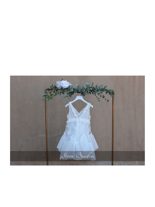Stova Bambini Rochie De Botez Ecru Din Tulle