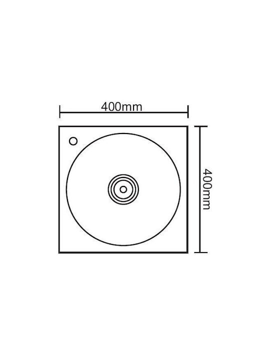 Inter Ceramic Ick ICK4040P0 Drop-In Мивка Inox Ш40xД40см Сребрист