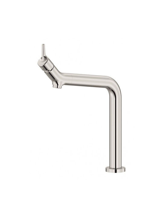 Inter Ceramic Drop-In Мивка Десен Inox със смесител Ш75xД40см Сребрист