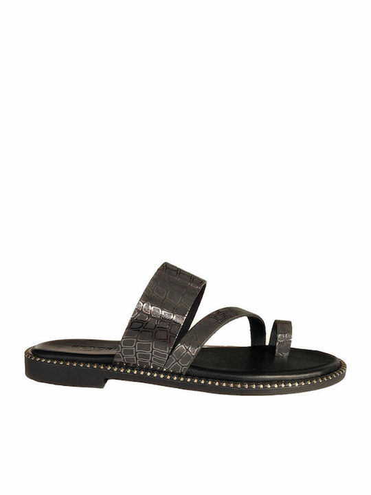 Sandale Casual Damă Din Piele Negru