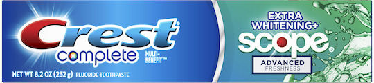 Crest Complete Extra Whitening+ Advanced Οδοντόκρεμα για Λεύκανση & Τερηδόνα 232gr