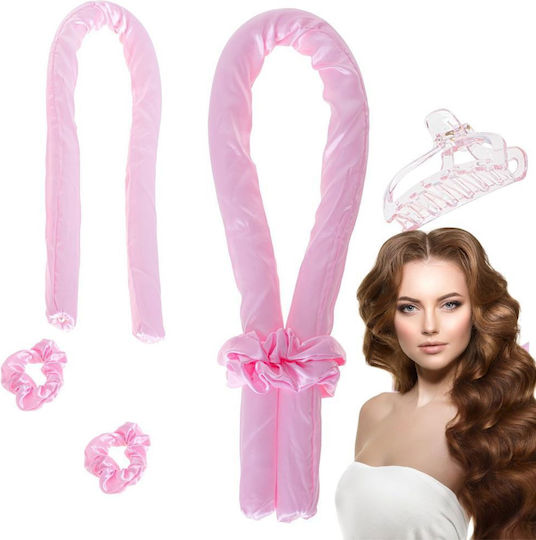 ikonka Heatless Curling Set σε Ροζ Χρώμα