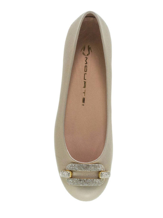 Mourtzi Lederne Damen Ballerinas Satur