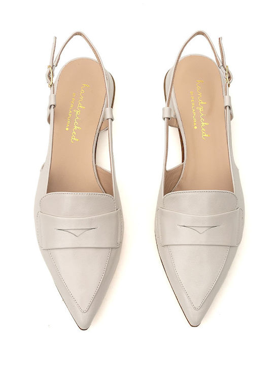 Γυναικείες Μπαλαρίνες Slingback σε Μπεζ Χρώμα
