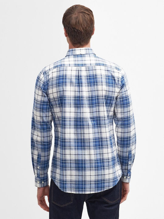 Barbour Men's Shirt Long Sleeve Checked Blue