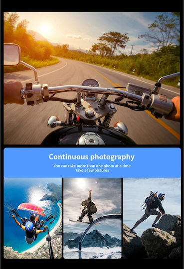 HonZen H68A 256GB Action Camera SD (480p) Υποβρύχια και Wi-Fi Μαύρη