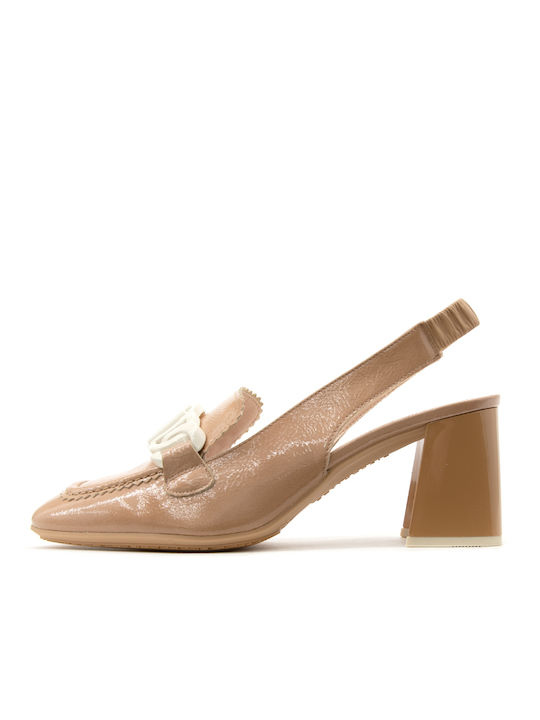 Hispanitas Rio Leder Pumps mit hohem Absatz Nude