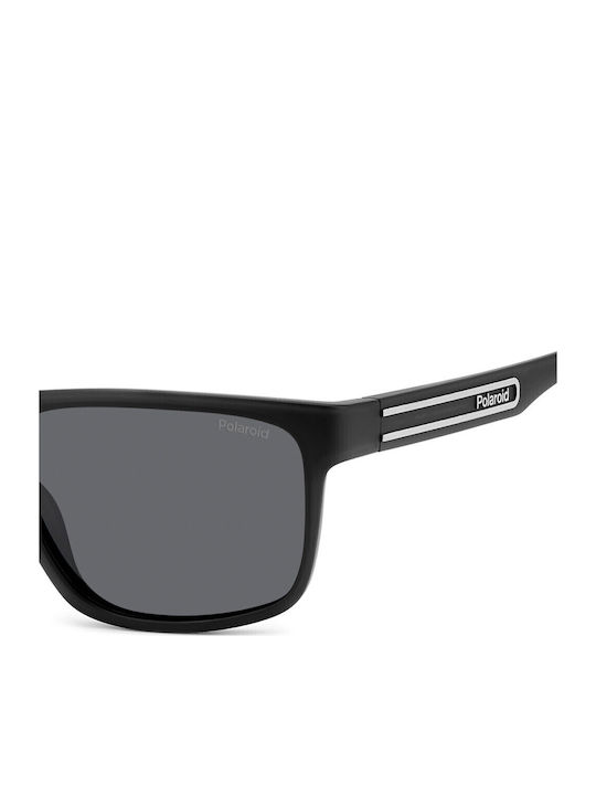 Polaroid Men's Sunglasses with Black Horn-Rimmed Frame and Grey Lens PLD2157/S 003/M9