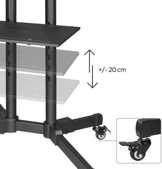 HAMA Trolley Βάση Τηλεόρασης Δαπέδου έως 70" και 40kg