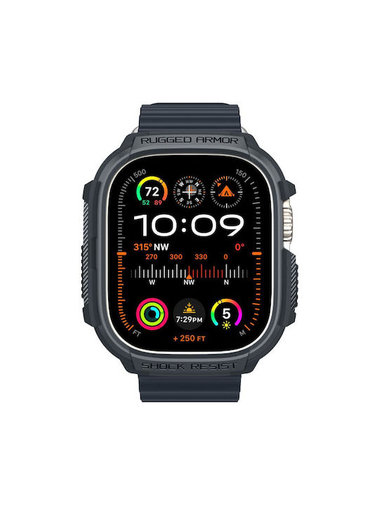 Spigen Rugged Armor Silicone Case in Gray color for Apple Watch Ultra 1 / 2 (49 mm)