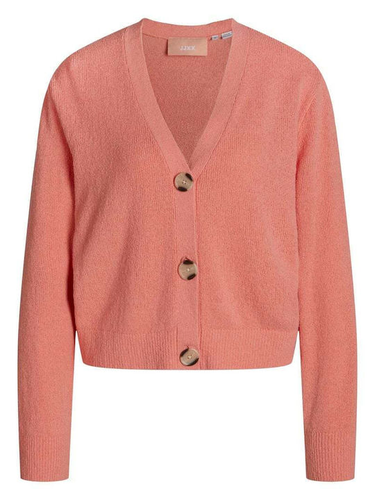 Jack & Jones Women's Knitted Cardigan Burnt Coral