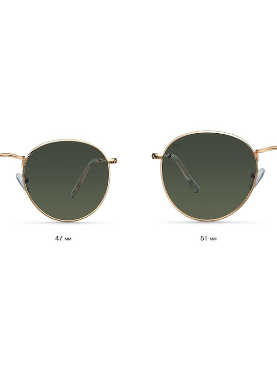 Meller Sunglasses with Gold Metal Frame and Green Lens Y-L-GOLDOLI