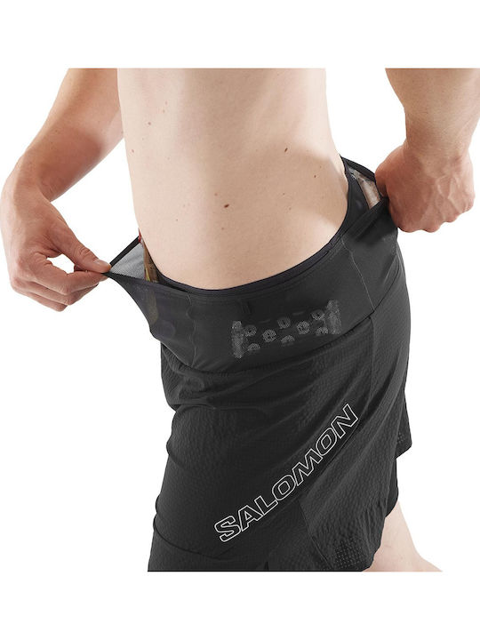 Sense Aero 2 in 1 Αθλητική Ανδρική Βερμούδα Μαύρη