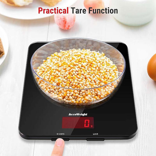 Accuweight Digital Kitchen Scale Up To 5kg Black
