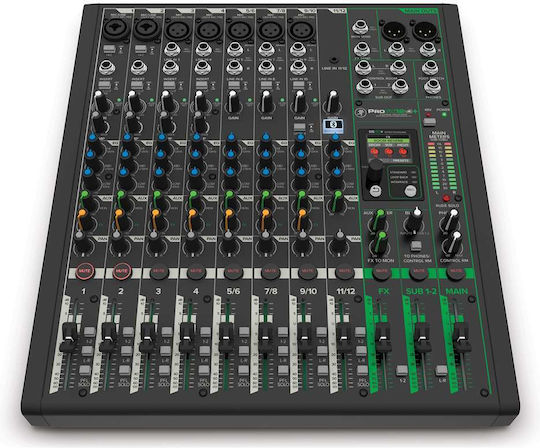 Mackie Profx12v3 PROFX12V3+ Αυτοενισχυόμενη Αναλογική Κονσόλα 12 Καναλιών / 12 Εισόδους XLR