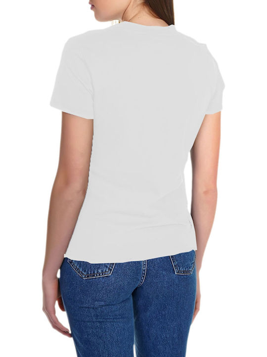 Kendall + Kylie Summer Women's Cotton Blouse Short Sleeve White