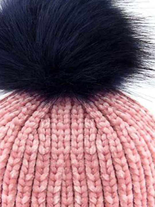 Connor Ribbed Beanie Cap Pink SIWE-355-70