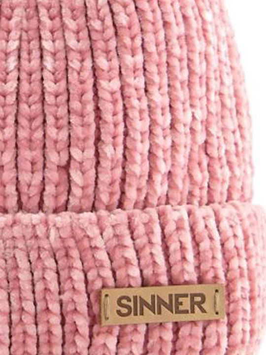 Connor Ribbed Beanie Cap Pink SIWE-355-70