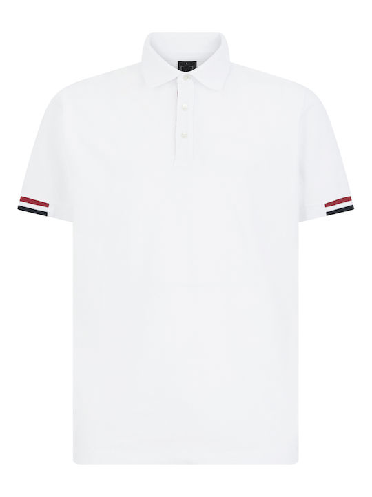 Geox Bluza Bărbătească cu Mânecă Scurtă Polo White