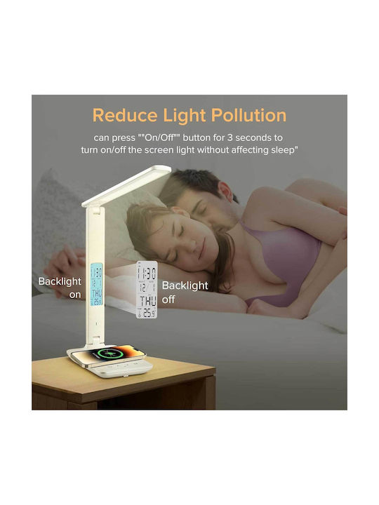LED Schreibtischlampe faltbar in Weiß Farbe