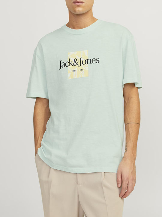 Jack & Jones Branding T-shirt Bărbătesc cu Mânecă Scurtă Skylight