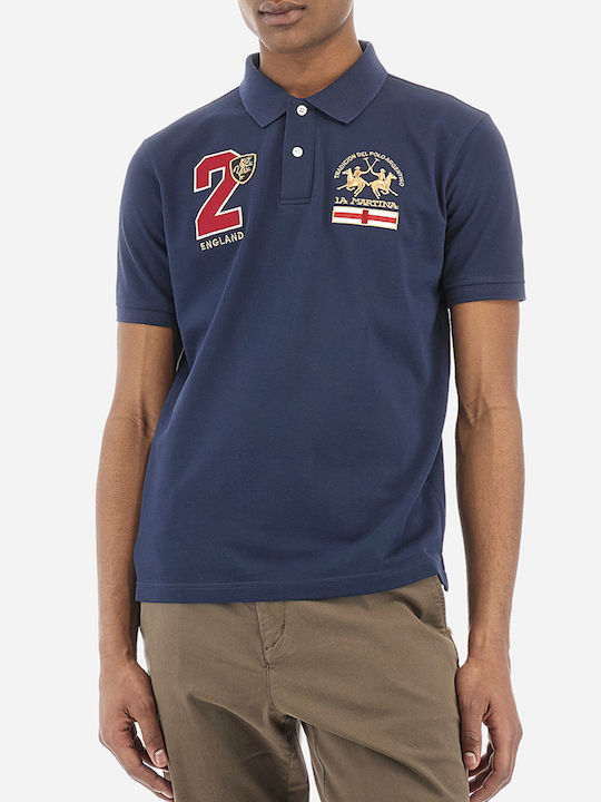 La Martina Men's Short Sleeve Blouse Polo NavyBlue