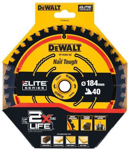 Dewalt DT10303 Cutting Disc Wood Hole Diameter 184mm with 40 Teeth 1pcs