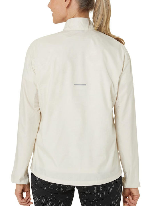 ASICS Lite Show Women's Running Short Sports Jacket Waterproof and Windproof for Spring or Autumn Gray