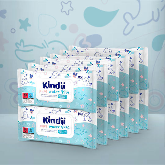 Kindii Μωρομάντηλα με 99% Νερό