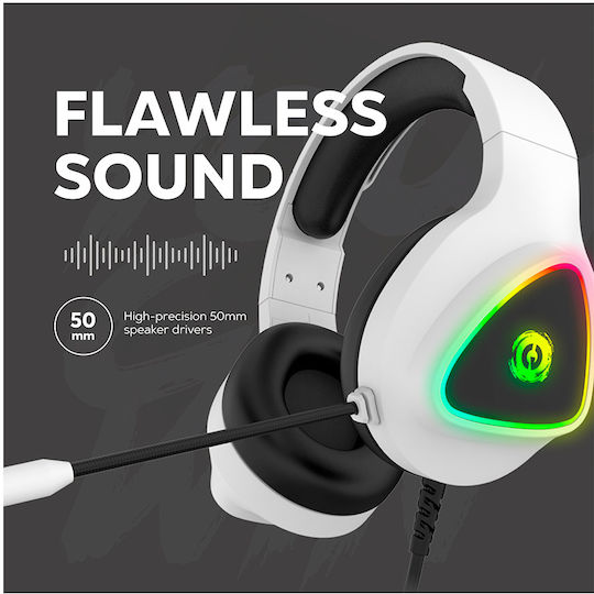 Canyon Shadder GH-6 Over Ear Gaming Headset with Connection 3.5mm / USB White